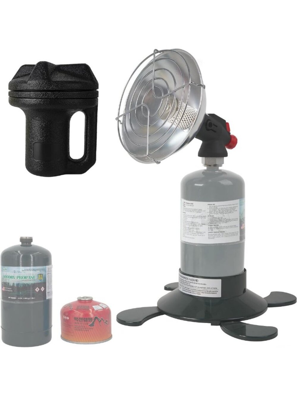 Compact Portable Propane Heater for Outdoor Camping & Fishing - 1lb Cylinder